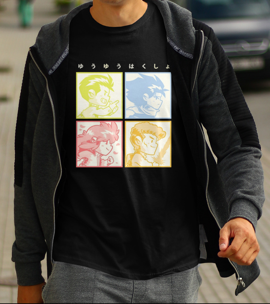 YuYu Hakusho Characters Yusuke Urameshi Hiei Kurama Kazuma Kuwabara T-Shirt