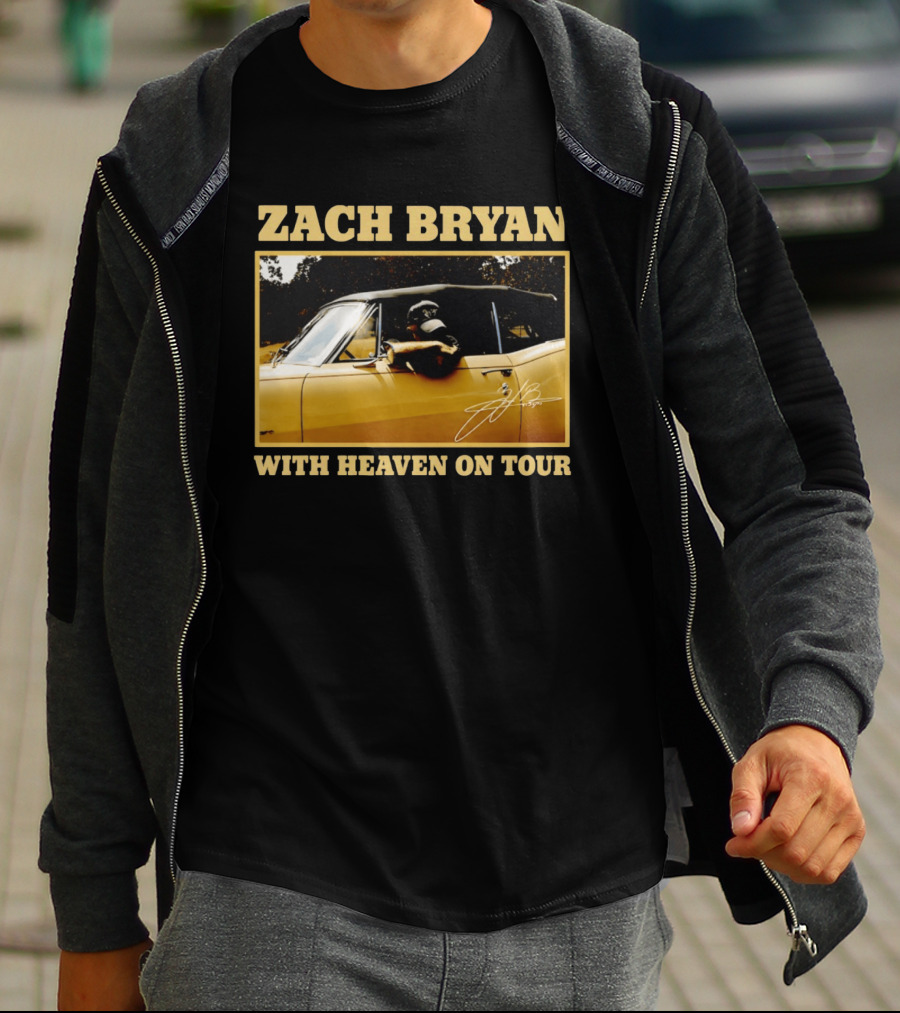 Zach Bryan With Heaven On Tour 2026 Signature Convertible T-Shirt