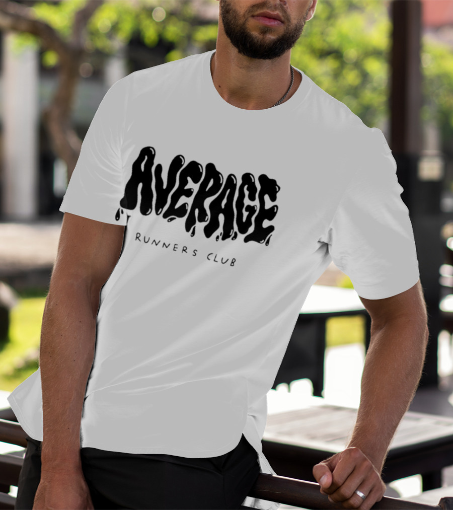 AVERAGE Runners Club Black Drip T-Shirt