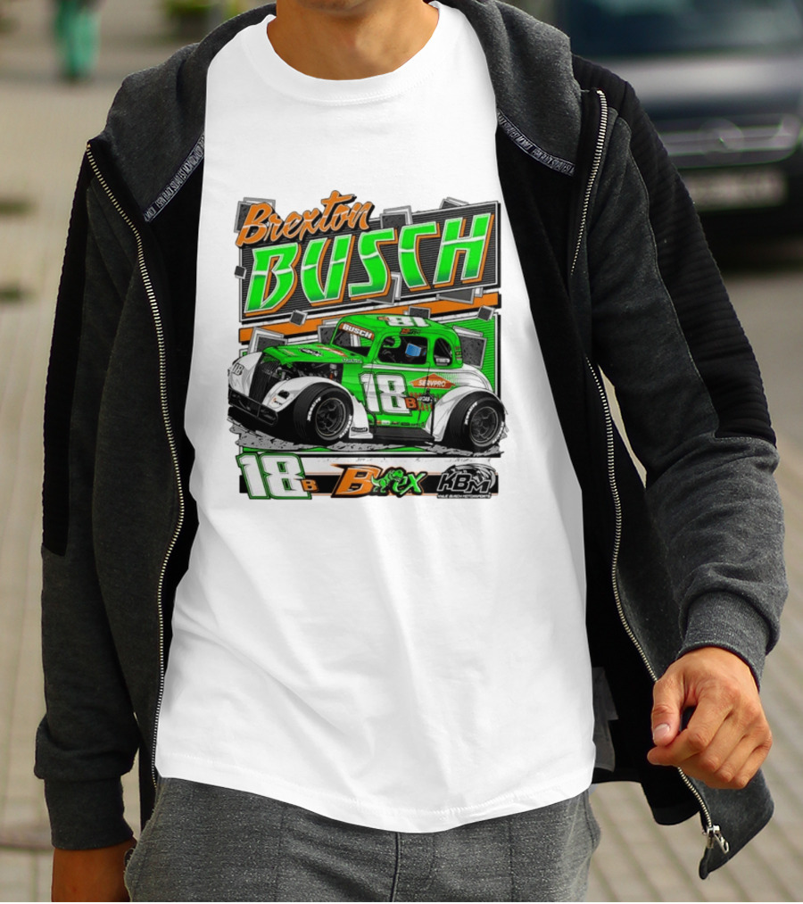 Brexton Busch 18 B Rex KBM Race Car Graphic 2026 T-Shirt