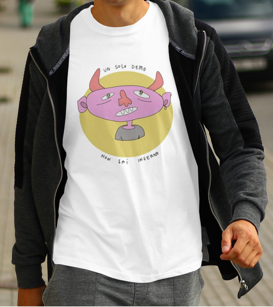 Un Solo Demo Non Fai Inferno Cartoon Character With Horns T-Shirt