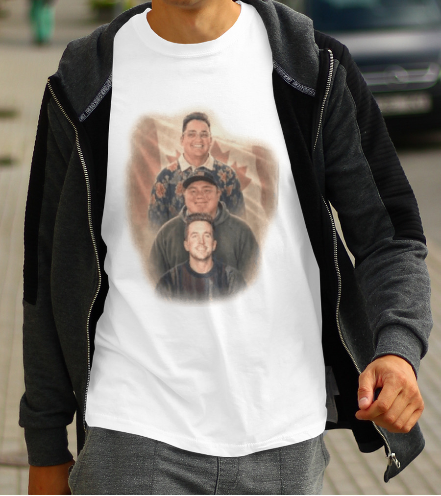 David Spencer Devin Trio Portrait Canadian Flag T-Shirt
