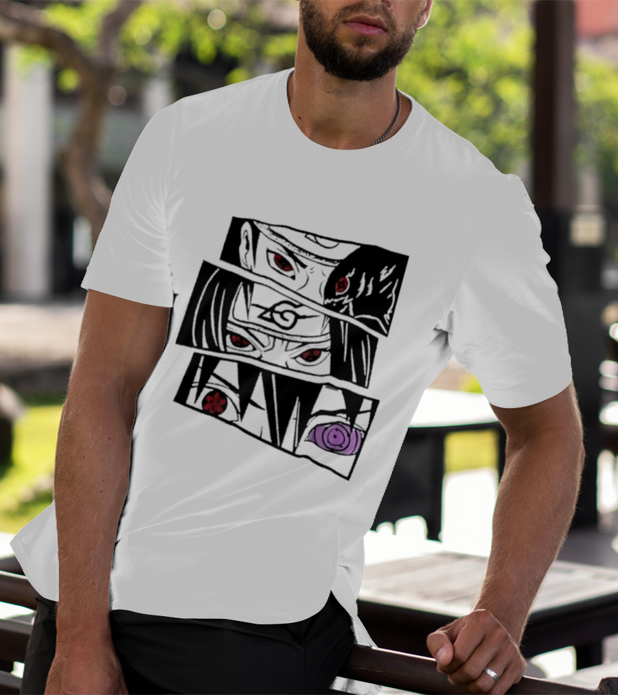 Uchiha Itachi Sasuke Sharingan Rinnegan Eyes Anime Trends 2026 T-Shirt
