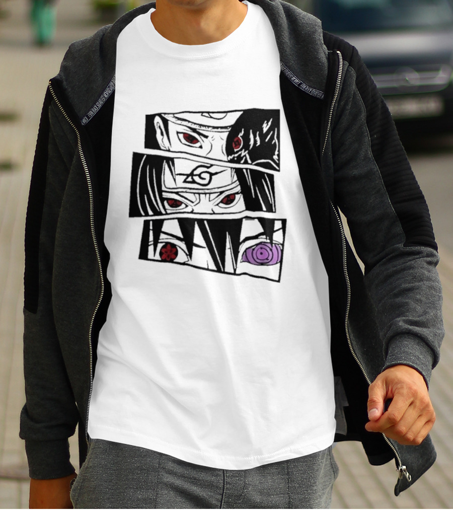 Uchiha Itachi Sasuke Sharingan Rinnegan Eyes Anime Trends 2026 T-Shirt