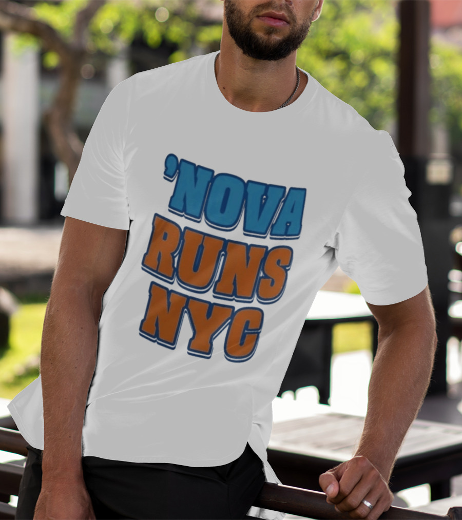Nova Runs NYC Villanova Basketball Knicks Navy T-Shirt