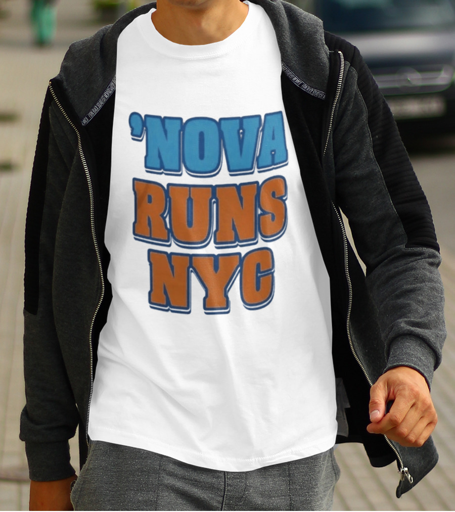 Nova Runs NYC Villanova Basketball Knicks Navy T-Shirt