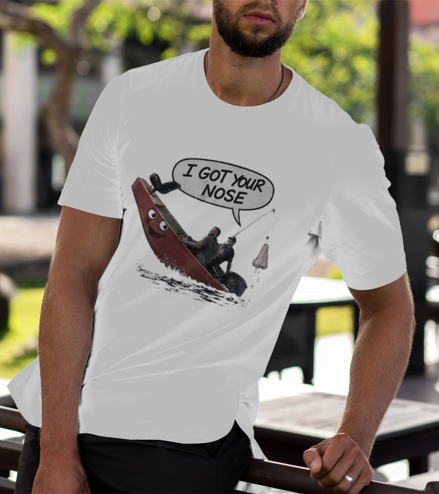 Fishing I Got Your Nose Happy Boat And Fishing Rod Fun T-Shirt