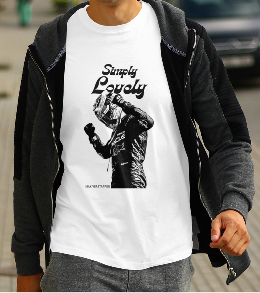 Simply Lovely Max Verstappen Racing Celebration Pose T-Shirt