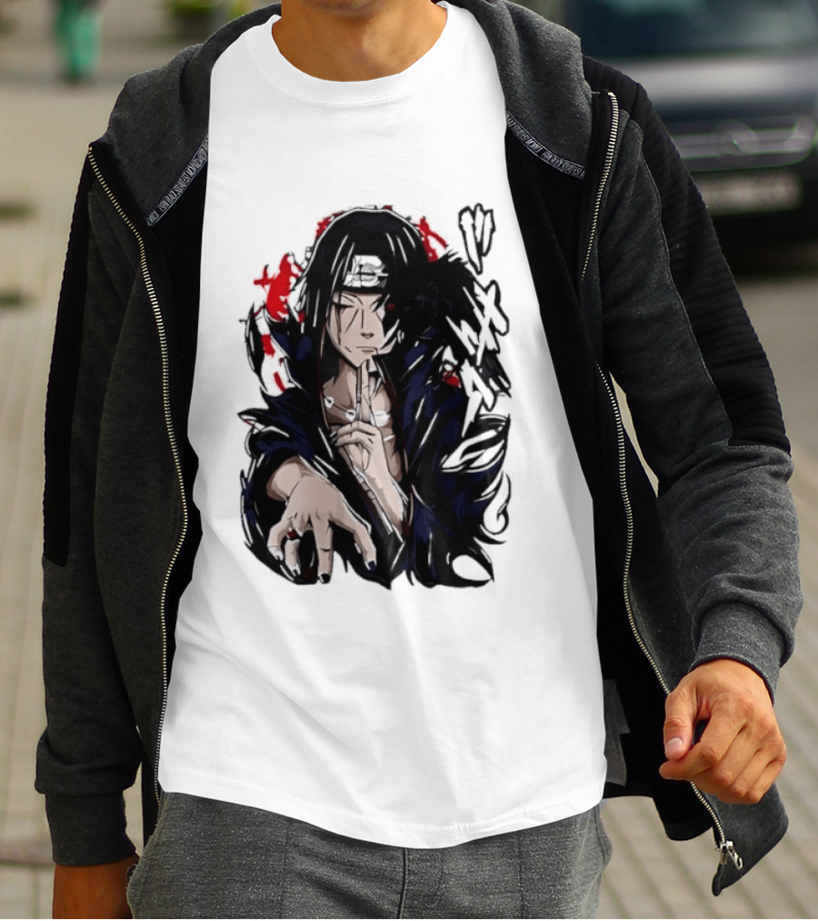 Itachi Uchiha Akatsuki Mangekyo Sharingan Raven Naruto Shippuden Anime T-Shirt