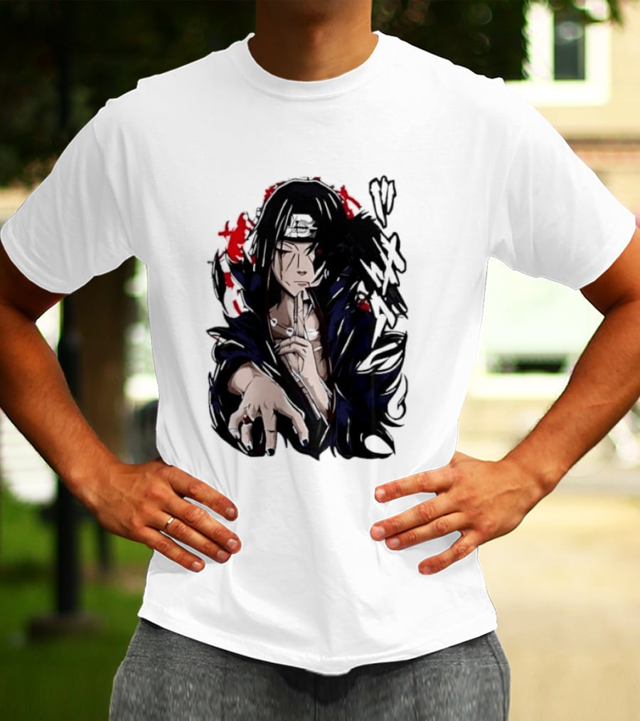 Itachi Uchiha Akatsuki Mangekyo Sharingan Raven Naruto Shippuden Anime T-Shirt