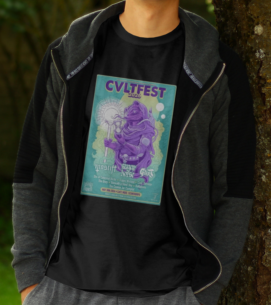 CVLTFEST 2026 Café INDIEpendent Scunthorpe May 30 Tour Featuring Mastiff Snow Gurt T-Shirt