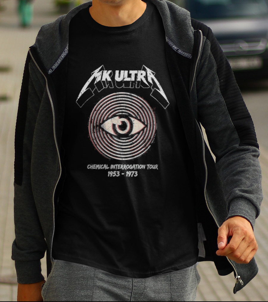 MK Ultra Chemical Interrogation Tour 1953 1973 Eye And Spiral T-Shirt