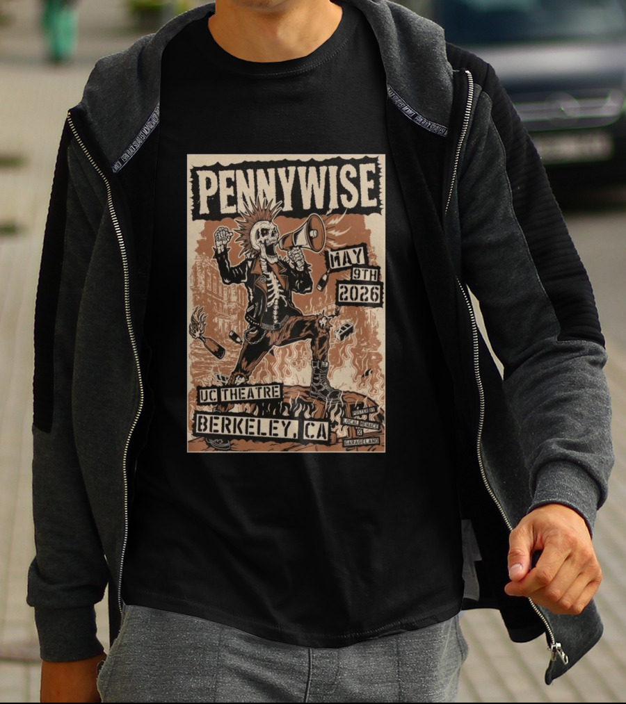 Pennywise UC Theatre Berkeley May 9 2026 Event T-Shirt
