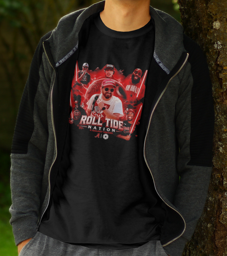 Roll Tide Nation Galaxy United Alabama Crimson Tide Bama Fandom T-Shirt
