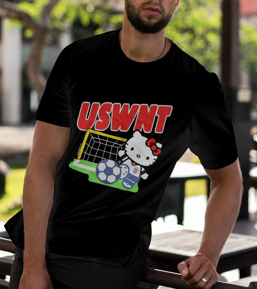 USWNT Hello Kitty Soccer Goal Collaboration USA Soccer Team T-Shirt