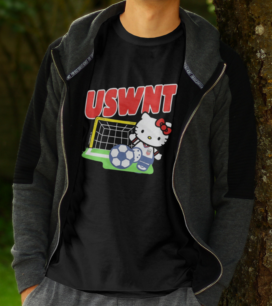 USWNT Hello Kitty Soccer Goal Collaboration USA Soccer Team T-Shirt