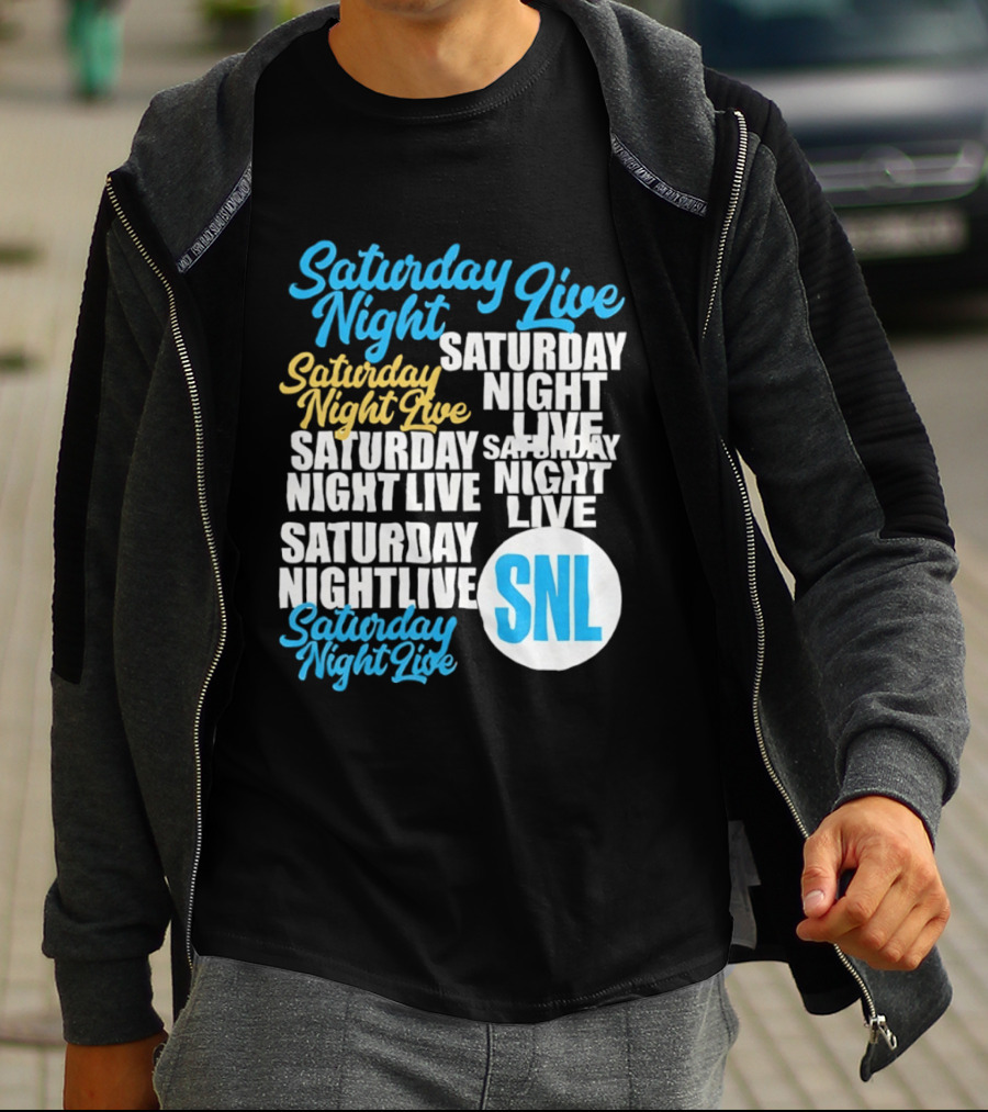 Saturday Night Live SNL Repeat Text Collage T-Shirt