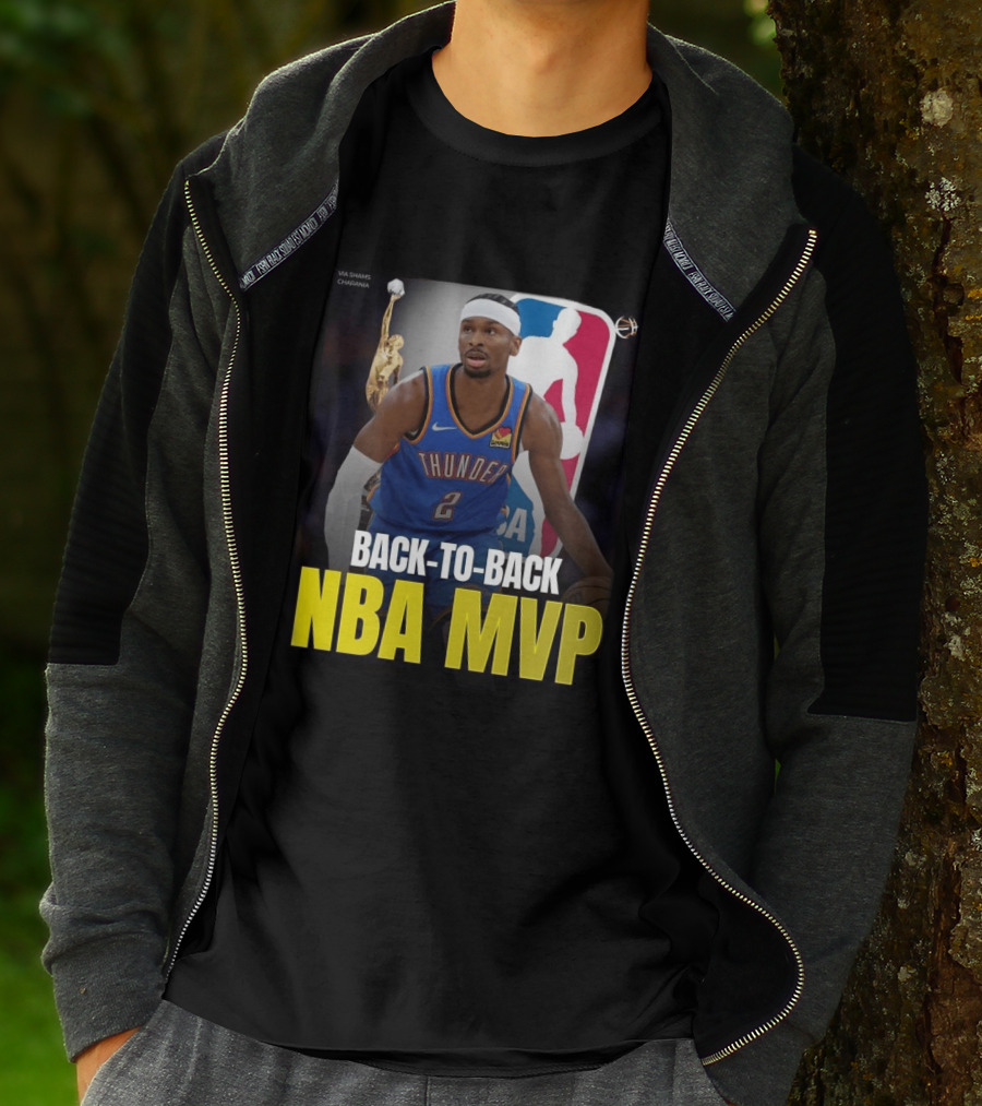 BACK TO BACK NBA MVP 2026 Shai Gilgeous Alexander Thunder Via Shams Charania T-Shirt