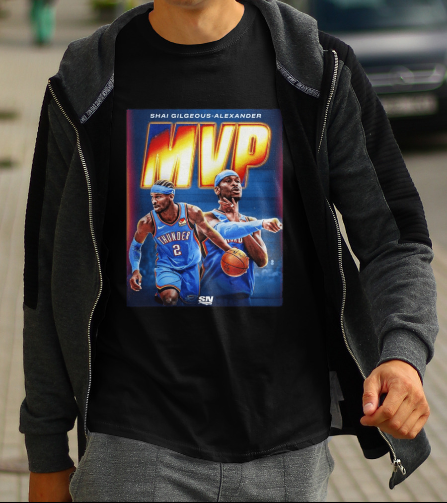 Shai Gilgeous Alexander Thunder MVP Basketball Star T-Shirt