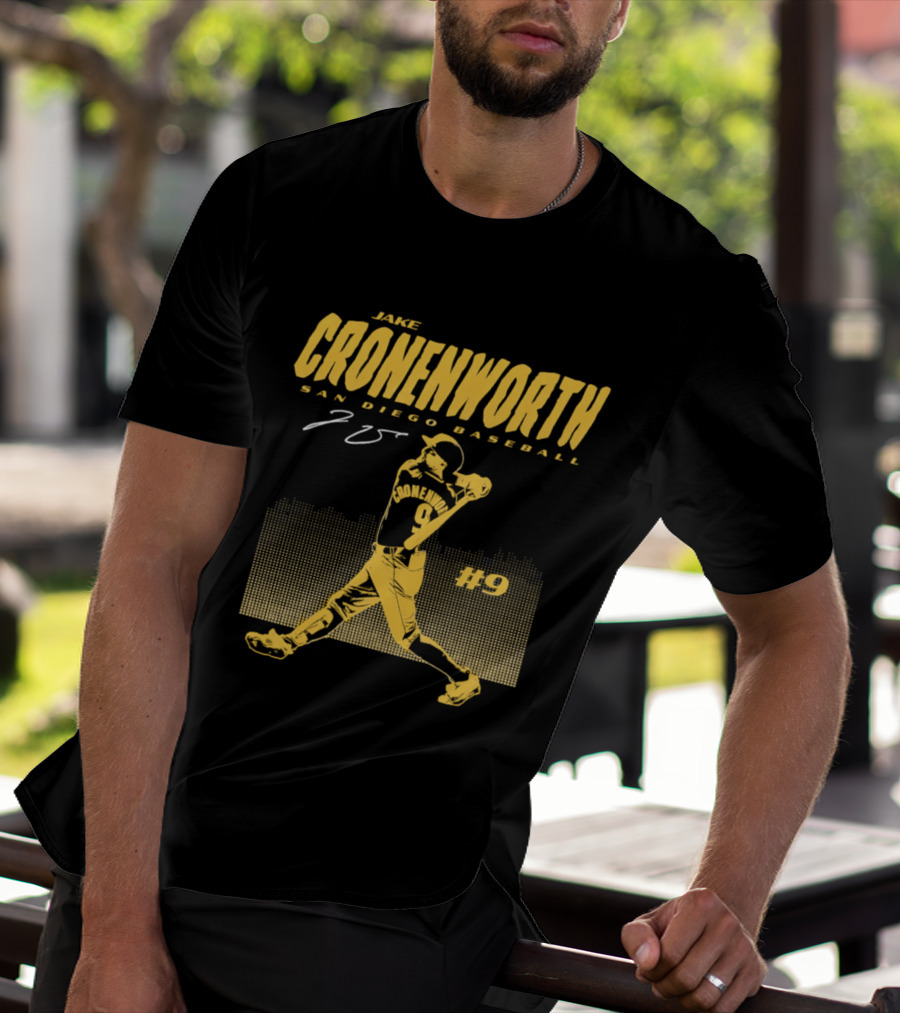 Jake Cronenworth San Diego Baseball 25 Signature Swing #9 T-Shirt