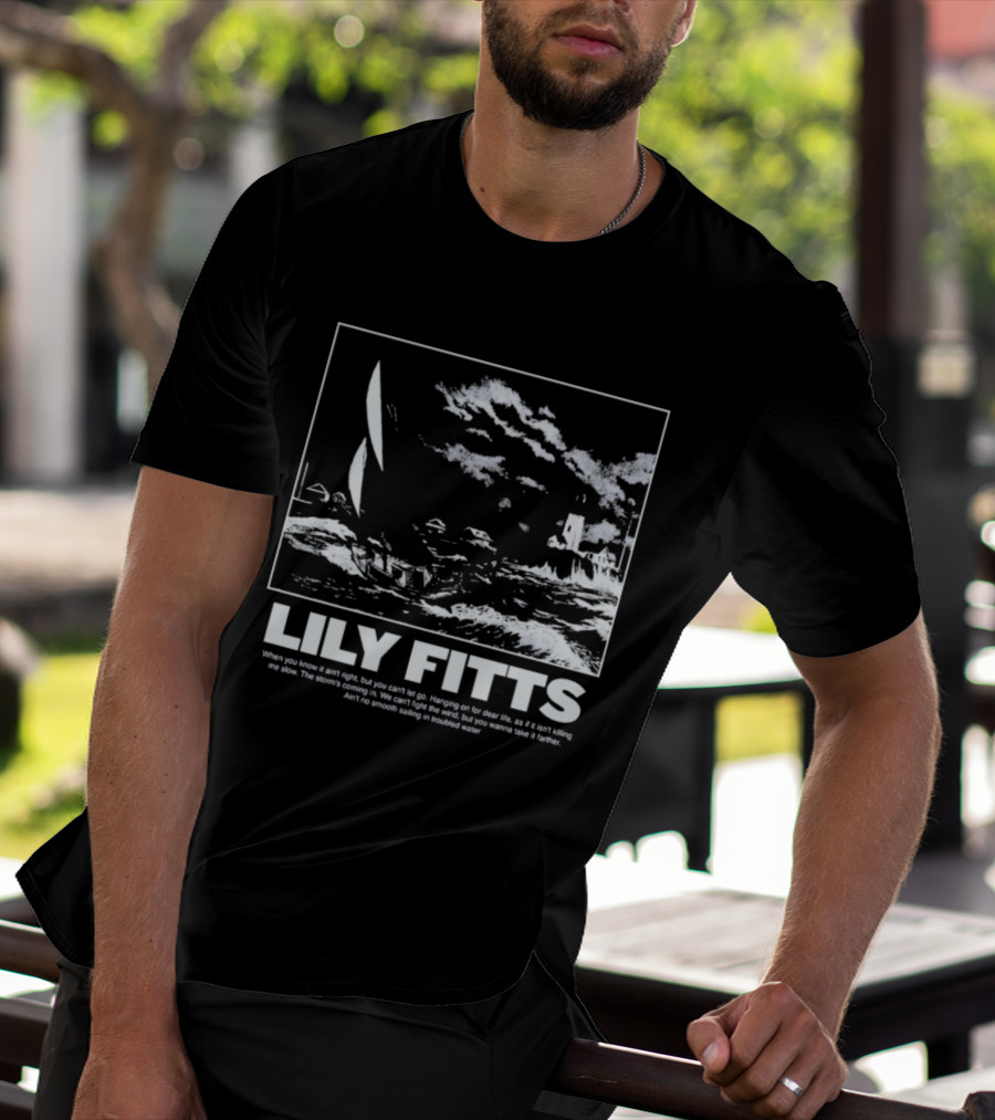 Lily Fitts Troubled Water Sailing And Lighthouse T-Shirt