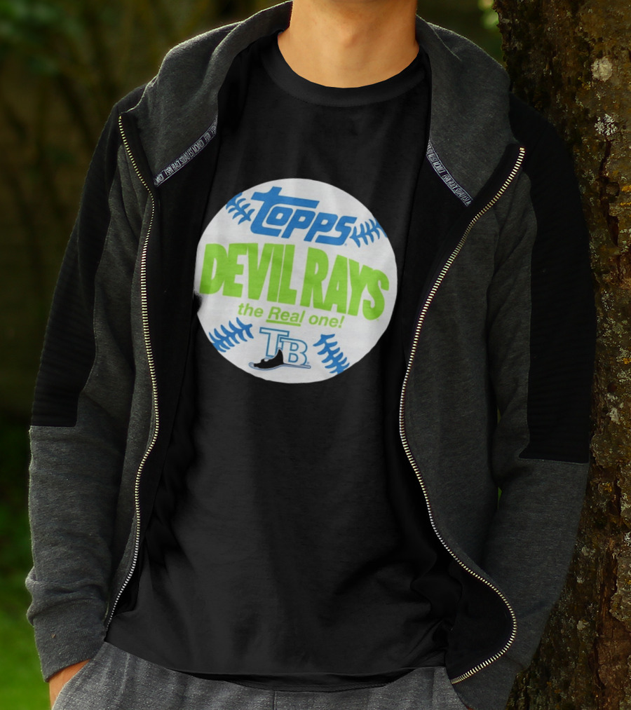 Tampa Bay Devil Rays Topps The Real One TB Vintage Baseball T-Shirt