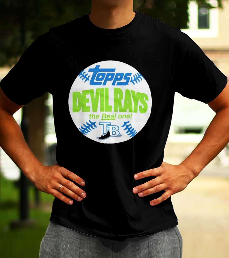 Tampa Bay Devil Rays Topps The Real One TB Vintage Baseball T-Shirt