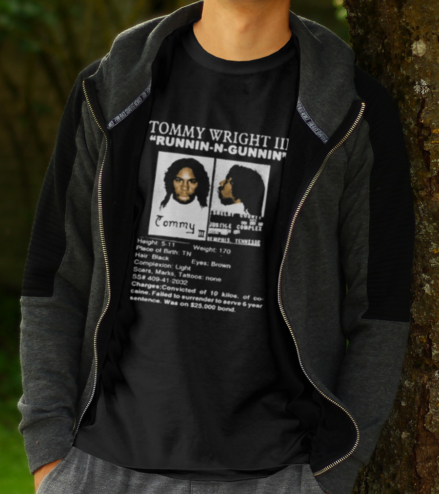 Tommy Wright III Runnin N Gunnin Height 5'11 Memphis Tennessee T-Shirt