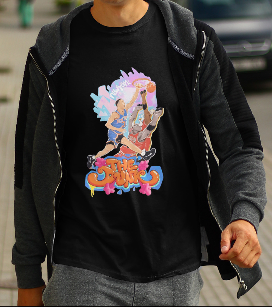The Dunk New York Knicks Basketball Action Graffiti T-Shirt
