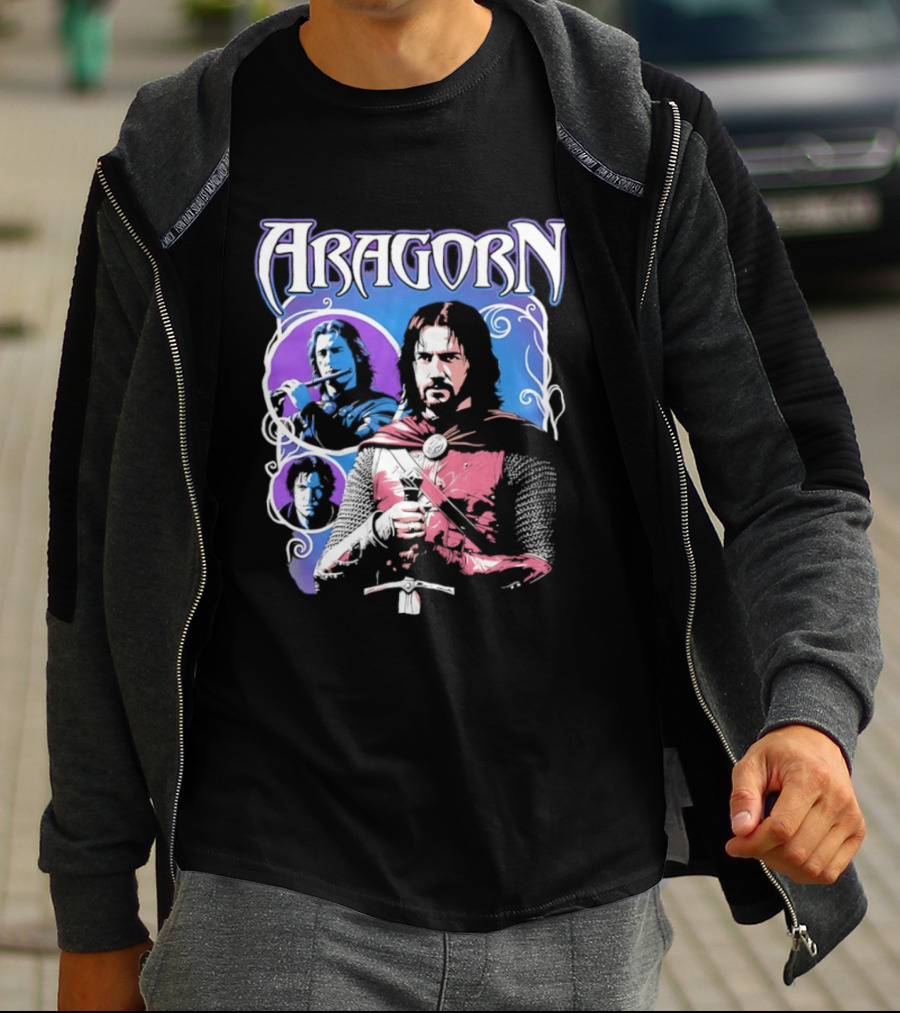 Aragorn The Lord Of The Rings Vintage Heroic Fantasy T-Shirt