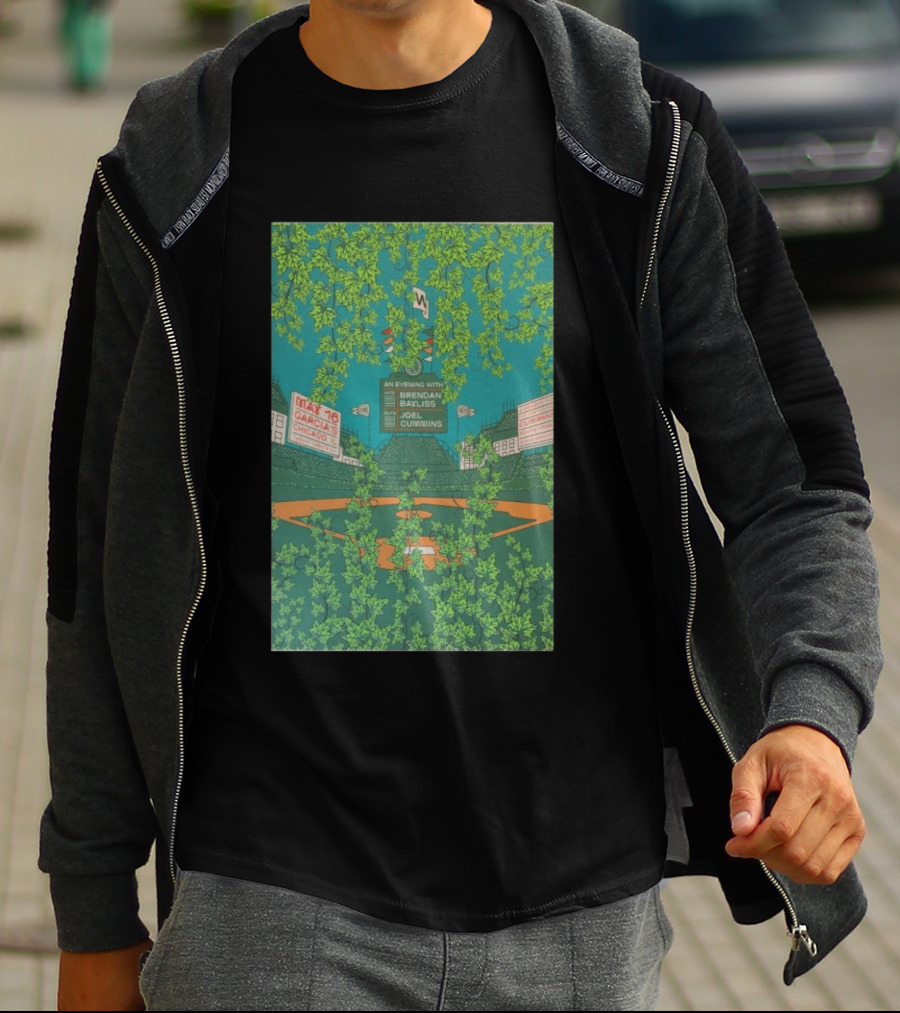 Umphrey's McGee An Evening With Brendan Bayliss Joel Cummins Garcia's Chicago IL May 16 Baseball Field T-Shirt