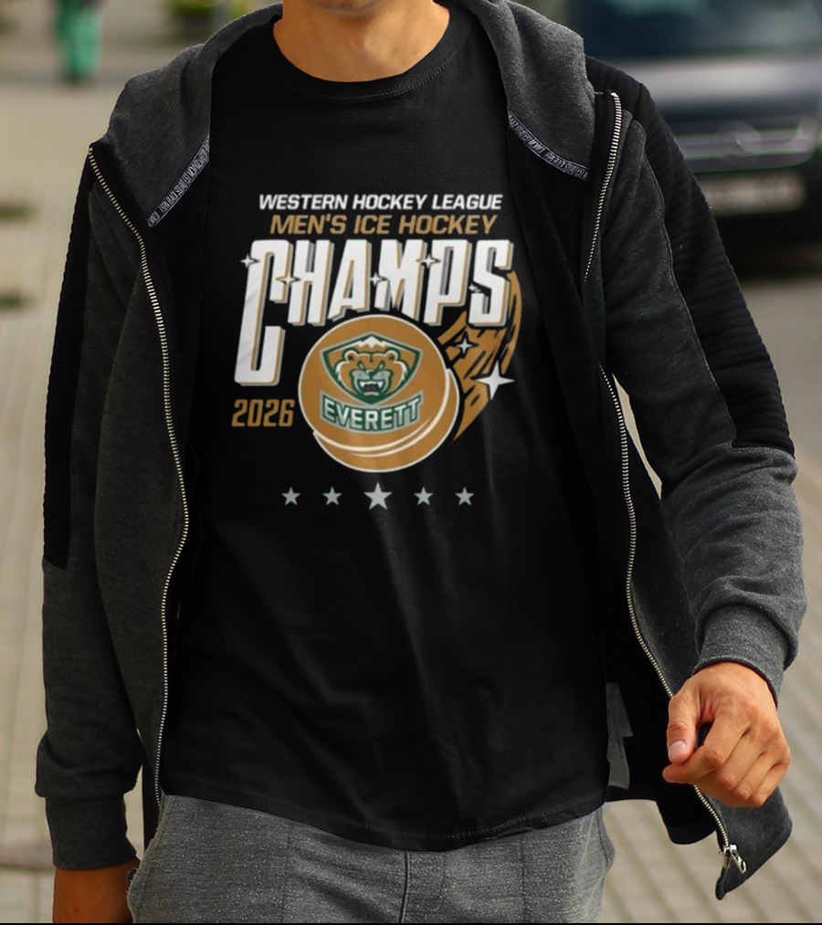 Western Hockey League Men's Ice Hockey Champs 2026 Everett T-Shirt