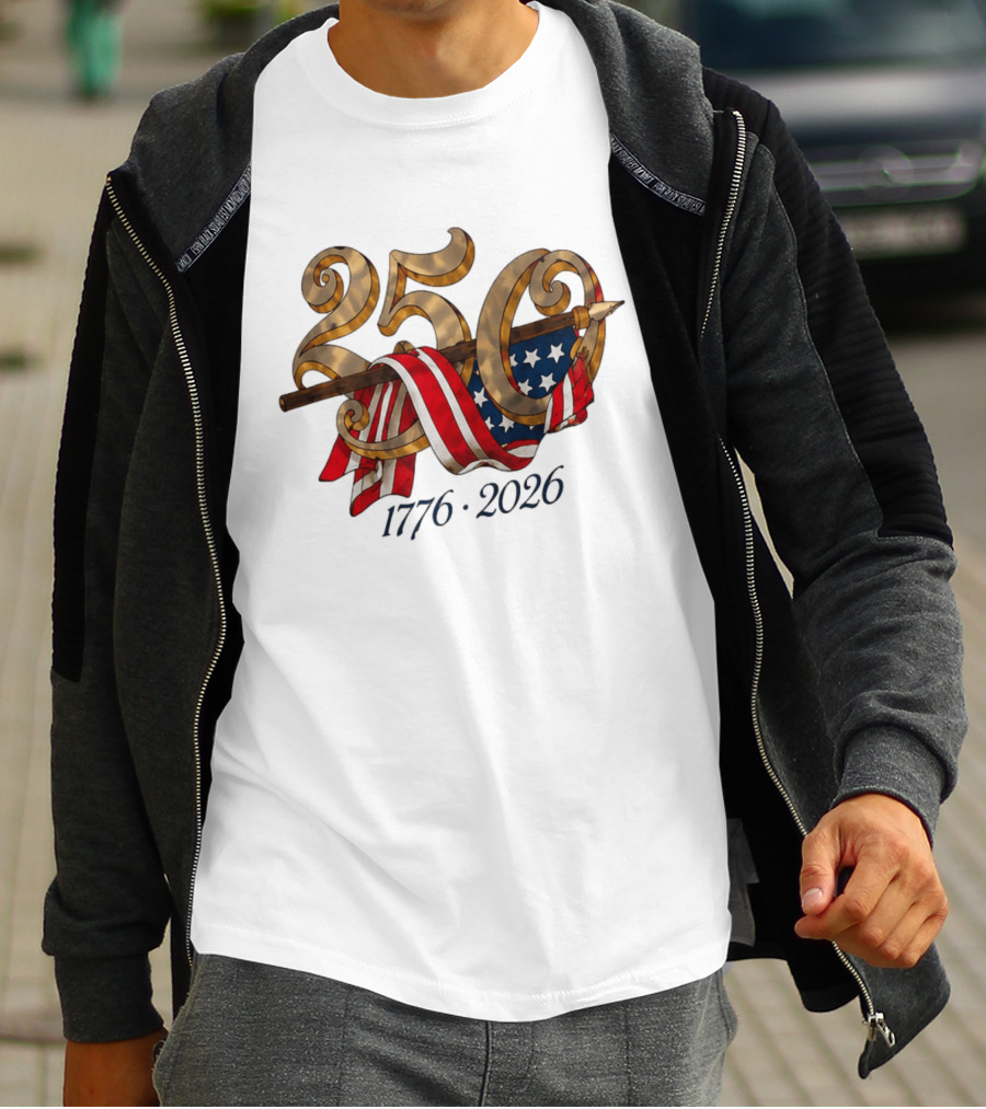 America 250 Years 1776 2026 Dodgers Celebration T-Shirt