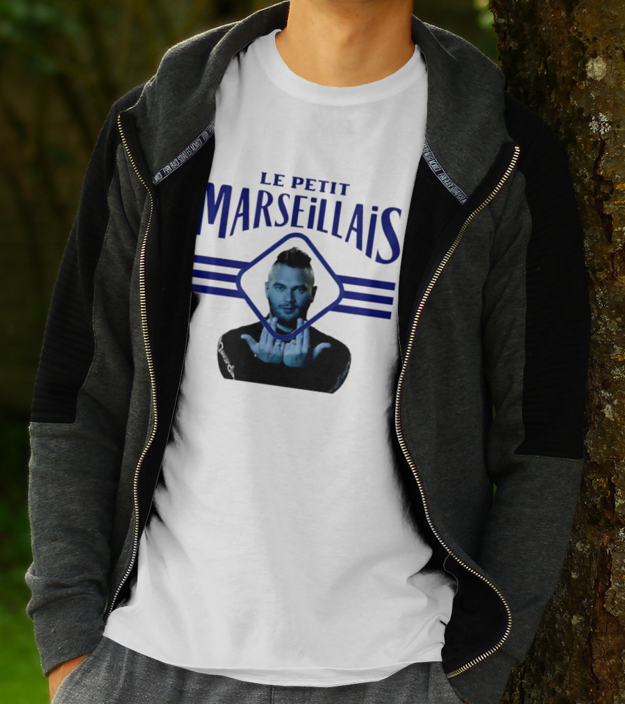 Le Petit Marseillais Blue Logo With Man In Diamond Frame T-Shirt