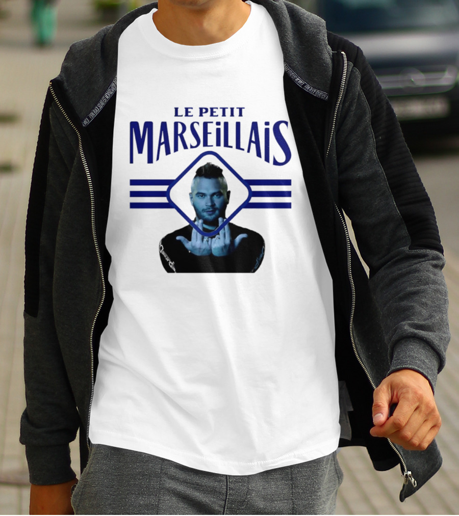 Le Petit Marseillais Blue Logo With Man In Diamond Frame T-Shirt