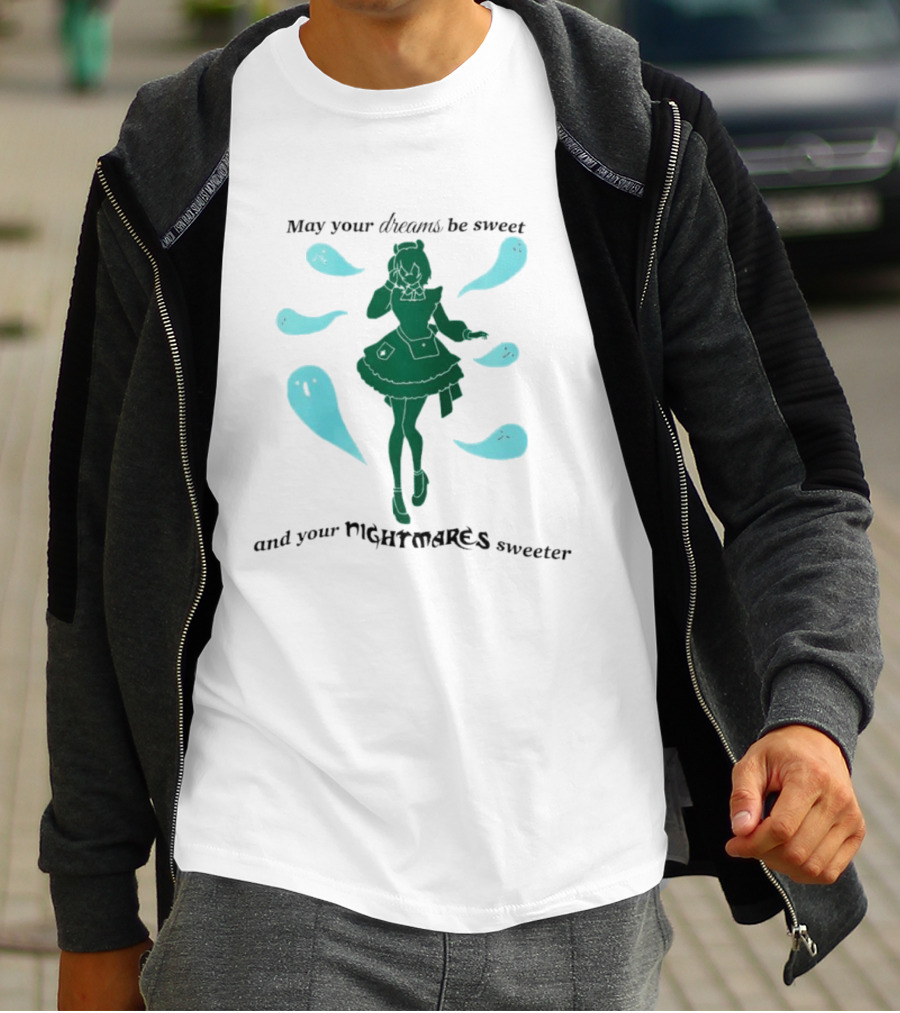 May Your Dreams Be Sweet And Your Nightmares Sweeter Ghostly Girl Fantasy T-Shirt