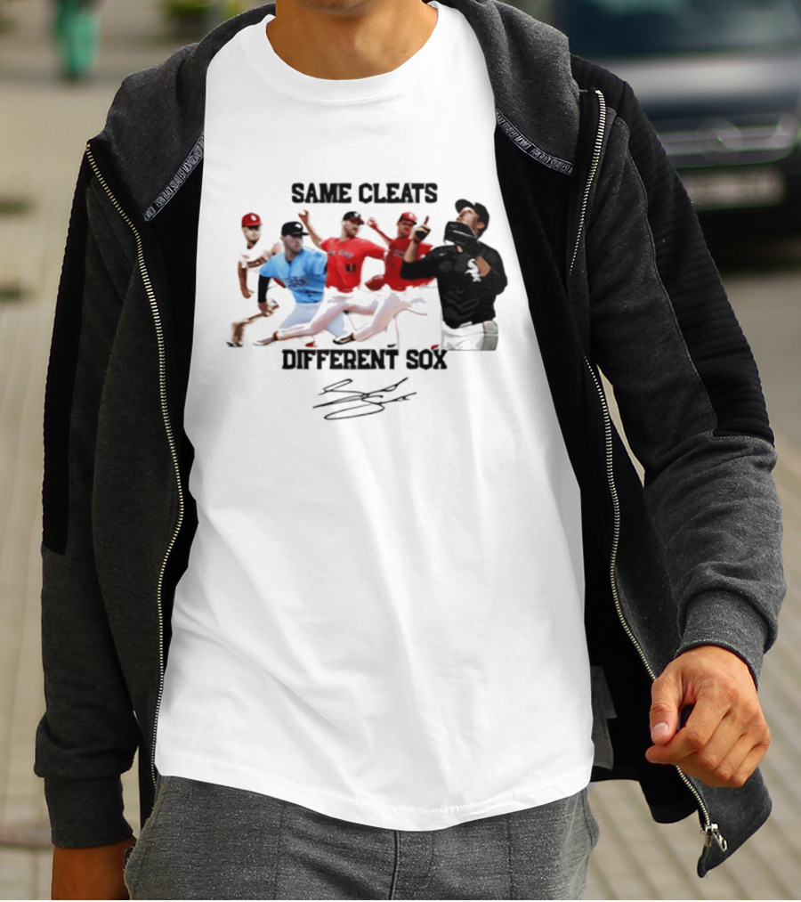 MLB Same Cleats Different Sox Baseball Players T-Shirt