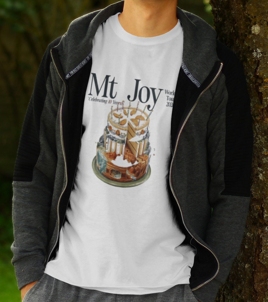 Mt. Joy Celebrating 10 Years World Tour 2026 Cake T-Shirt