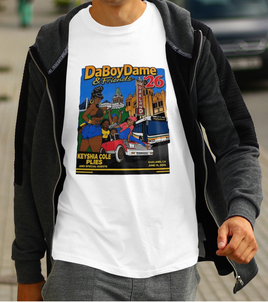 DaBoyDame & Friends 26 Keyshia Cole Plies Oakland CA June 19 2026 T-Shirt