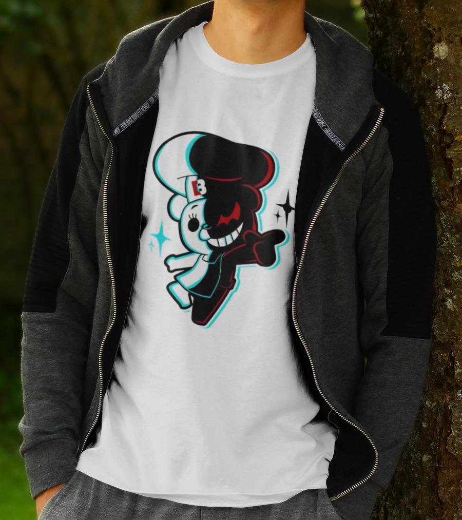Danganronpa Monokuma Funkin B Symbol Neon T-Shirt