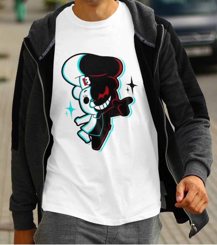Danganronpa Monokuma Funkin B Symbol Neon T-Shirt