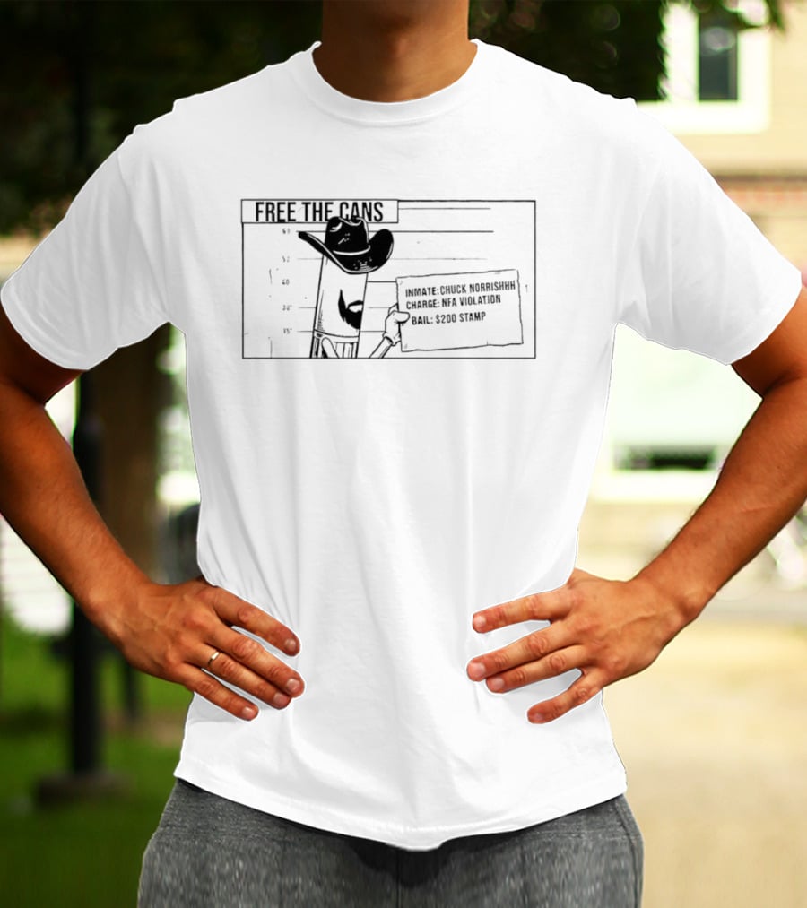 Free The Cans Inmate Chuck Gunshow NFA Violation Bail 200 Stamp T-Shirt