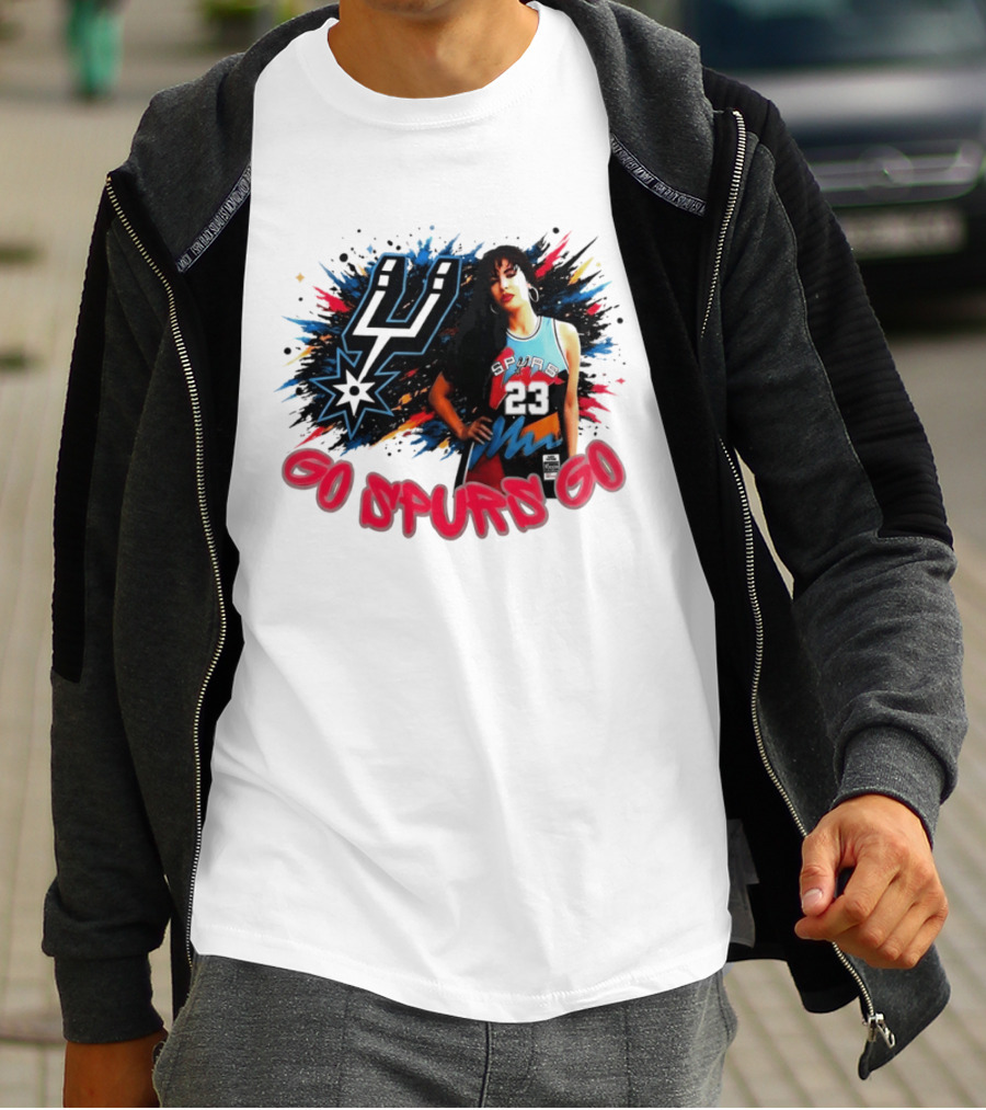 Go Spurs Go San Antonio Spurs Basketball Color Splash Game Day 2026 23 T-Shirt