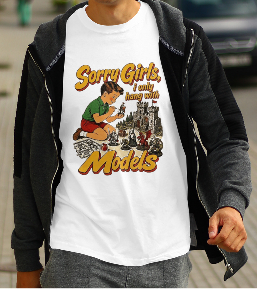 Sorry Girls I Only Hang With Models Vintage Wizard Castle Playset T-Shirt