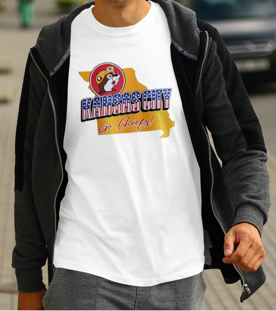 Kansas City Go Chiefs Buc Ee's Missouri Map T-Shirt
