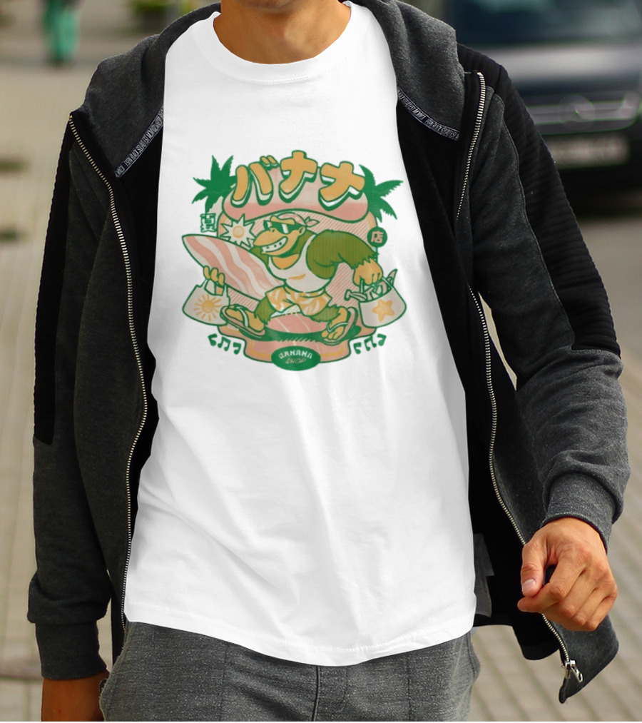 Kong Banana Shop Summer Surfing Monkey Adventure T-Shirt