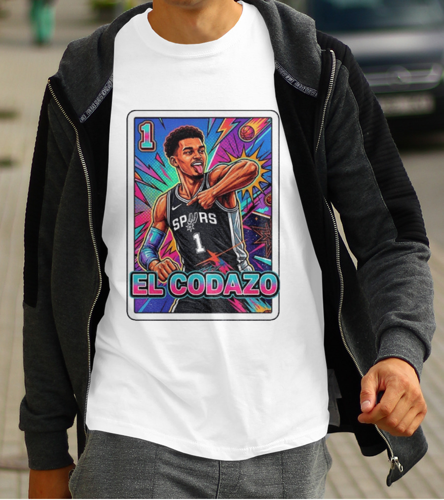 Victor Wembanyama San Antonio Spurs El Codazo Basketball Card 2026 T-Shirt