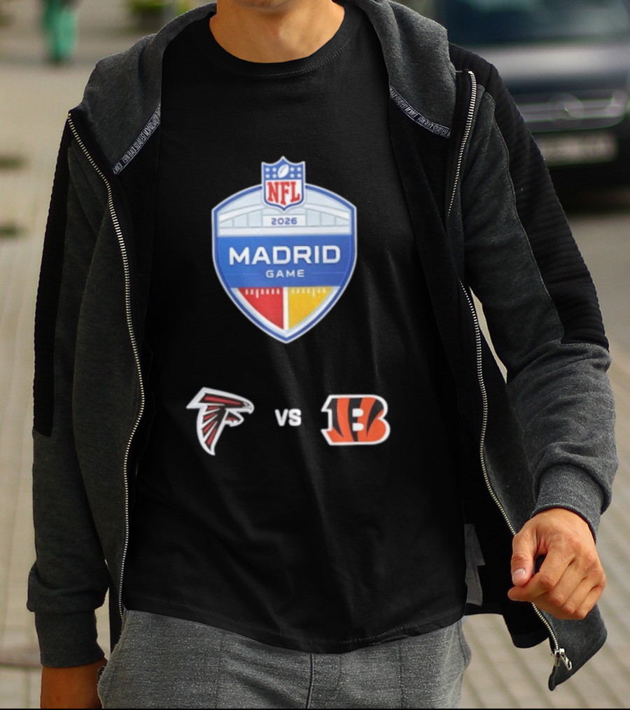 Atlanta Falcons Vs Cincinnati Bengals NFL 2026 Madrid Game Matchup T-Shirt