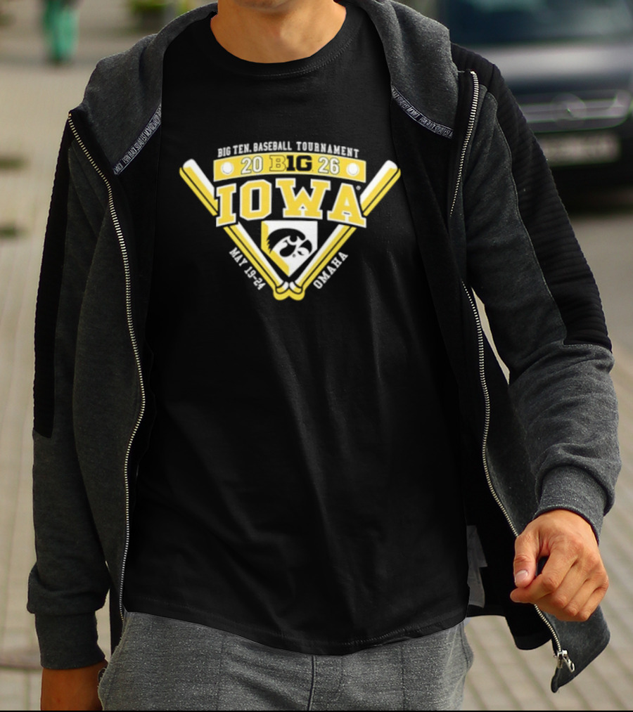 Iowa Hawkeyes Big Ten Baseball Tournament 2026 May 23 26 Omaha T-Shirt