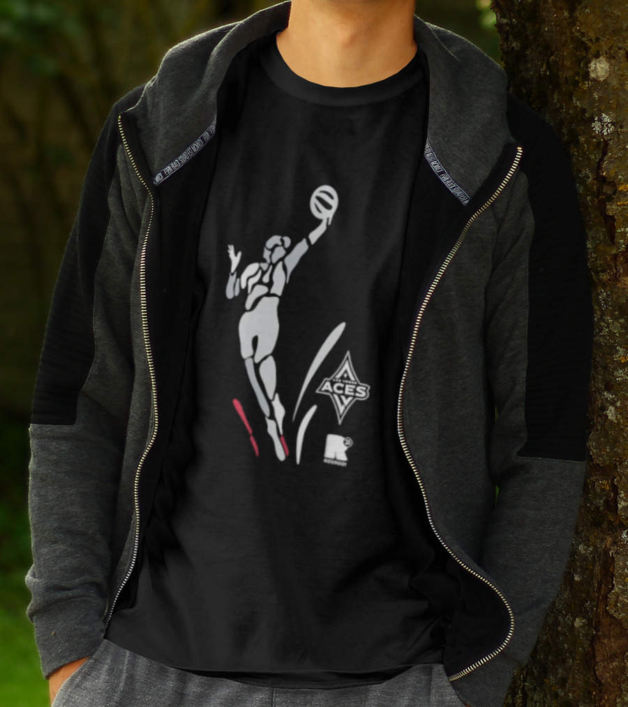 WNBA Las Vegas Aces Round21 Victory Dunk T-Shirt